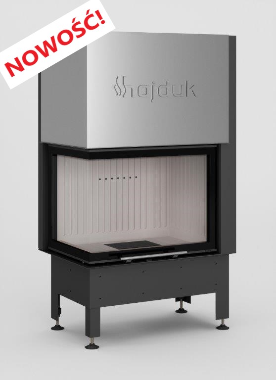 Zestaw kominek powietrzny stalowy KRATKI LUCY Prawy BLACK 14 kW Ø 200 z akcesoriami Volcano 2LTH S - Zestaw kominek powietrzny stalowy KRATKI LUCY Prawy BLACK 14 kW Ø 200 z akcesoriami